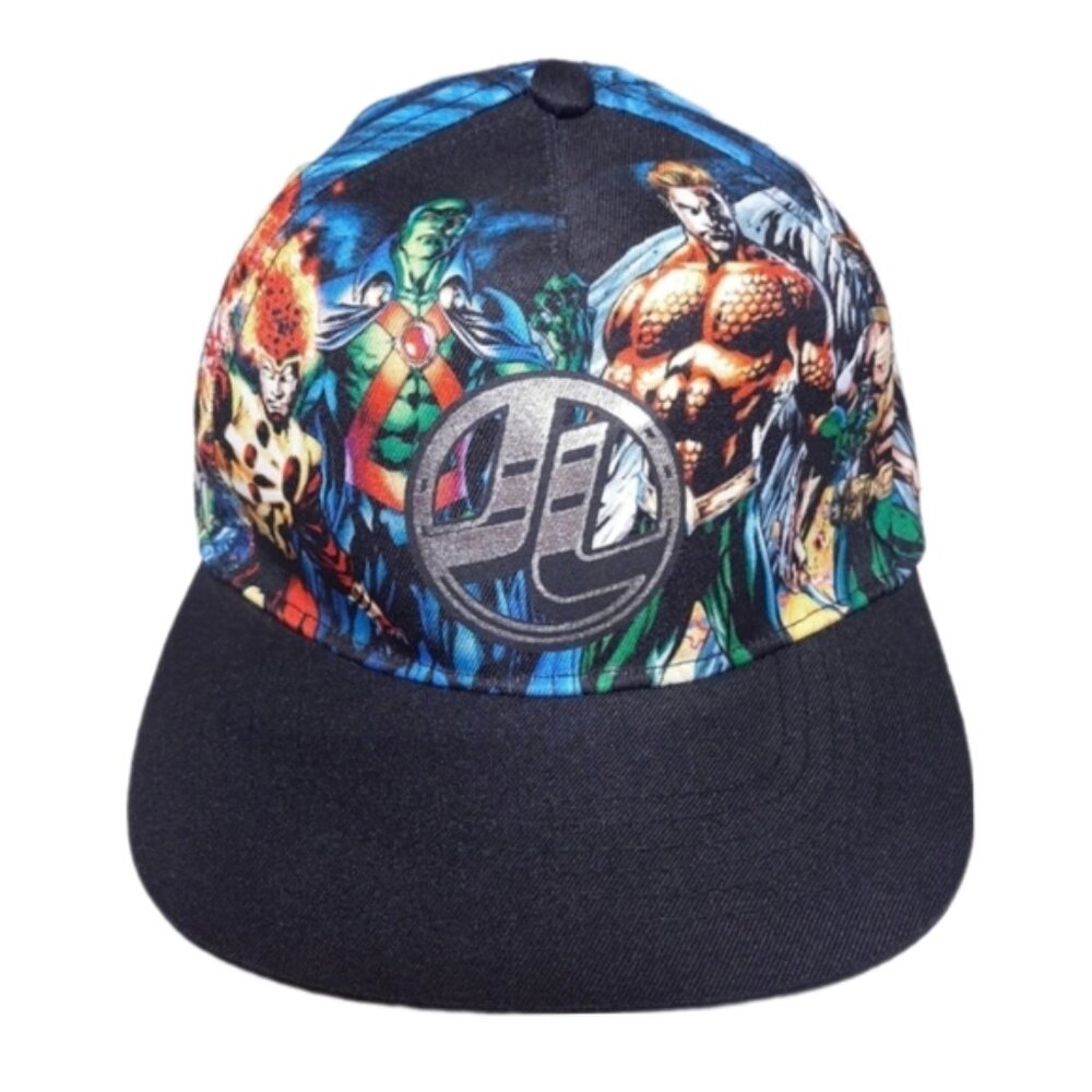 DC Justice League Flat Snapback Hat Cap Youth One Size Fits Most Graphic